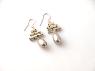 Click here for more images Link to Fine Silver and Pearl Drop EarringsJewellery